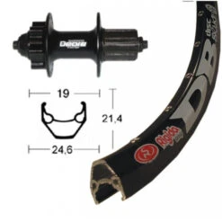 Roue Arrière Shimano Deore / Ryde 28' - 622/19 Disque