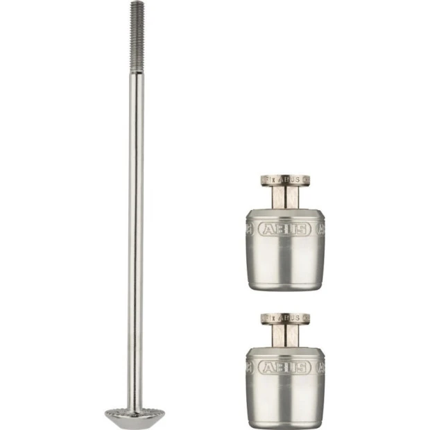 Set De Blocage De Roues Abus Nutfix M5 Argent - 100 Mm 1 Set De Blocage De Roues Abus Nutfix M5 Argent - 100 Mm